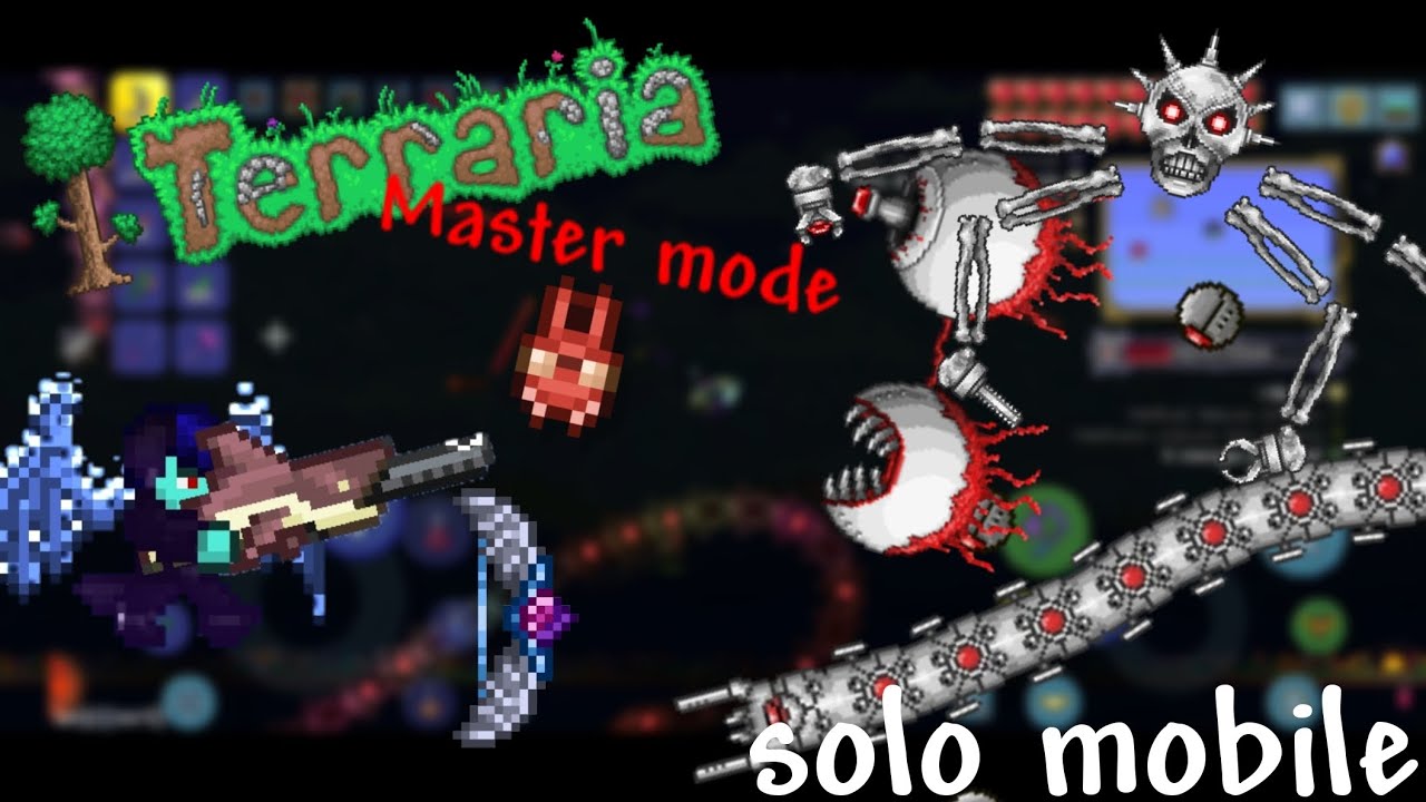 Derrotei os bosses mecânicos no master mode solo em terraria mobile 