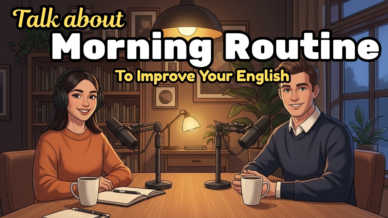 Learn English with Real Conversation Podcast | Morning Routine to Improve Your English
