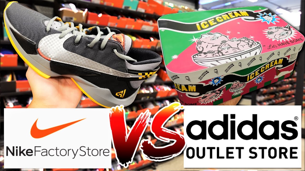 Nike Outlet VS Adidas Outlet! CHEAP SNEAKER SHOPPING!