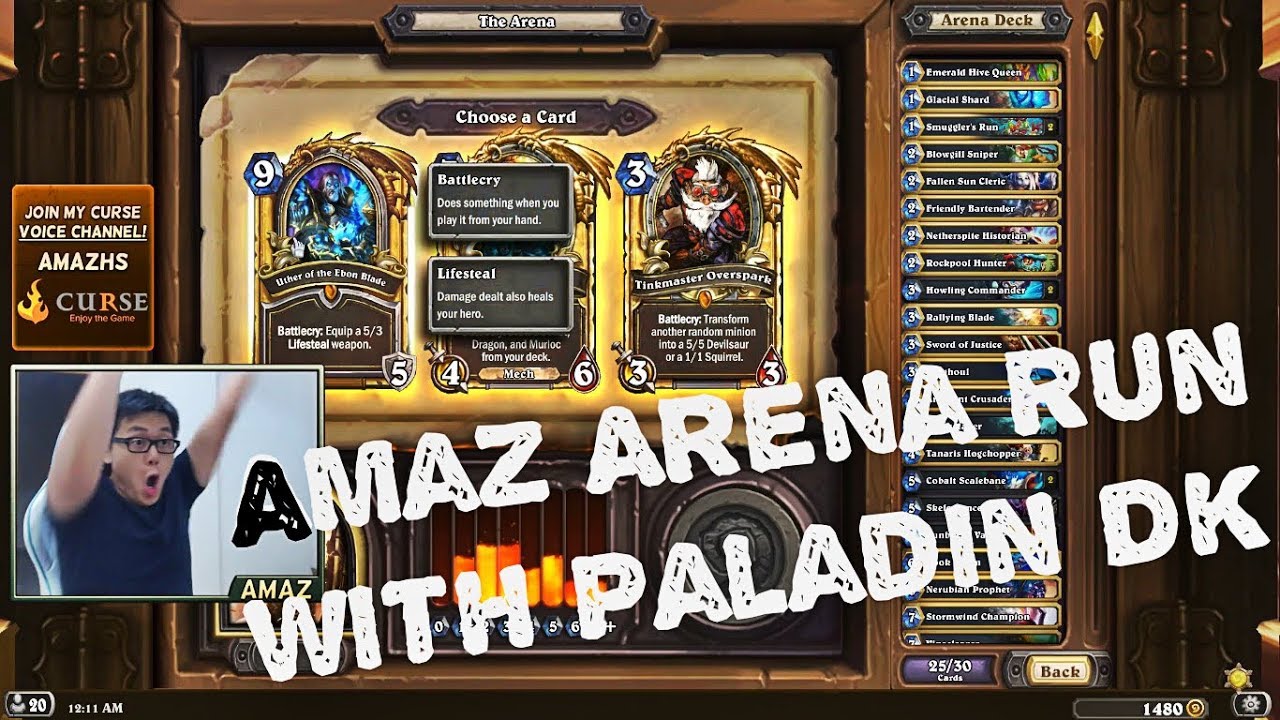 Hearthstone Arena - Amaz Arena Run with Paladin DK!