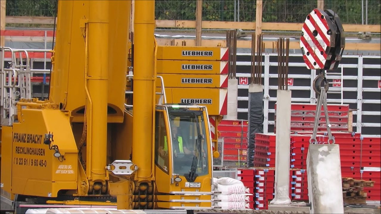 Mobilkran Liebherr LTM 1450 8.1 - Montage Potain MDT 269 (Teil 2)
