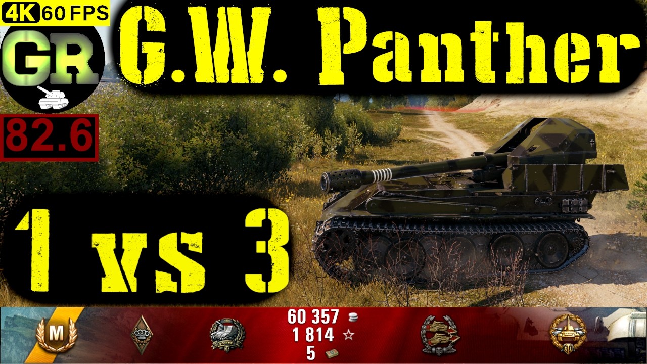 World of Tanks G.W. Panther WoT Replay - 3 Kills 3.2K DMG(Patch 1.4.0)