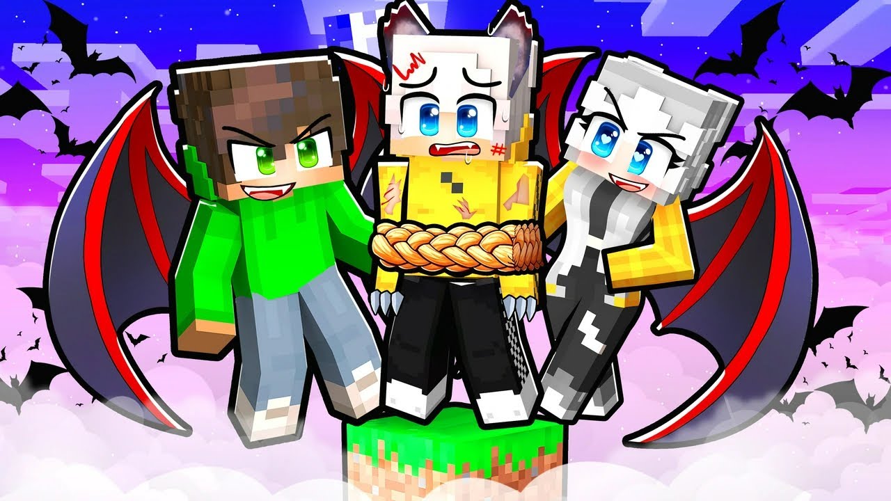 Un LUPO MANNARO su un SOLO BLOCCO di VAMPIRI in Minecraft!