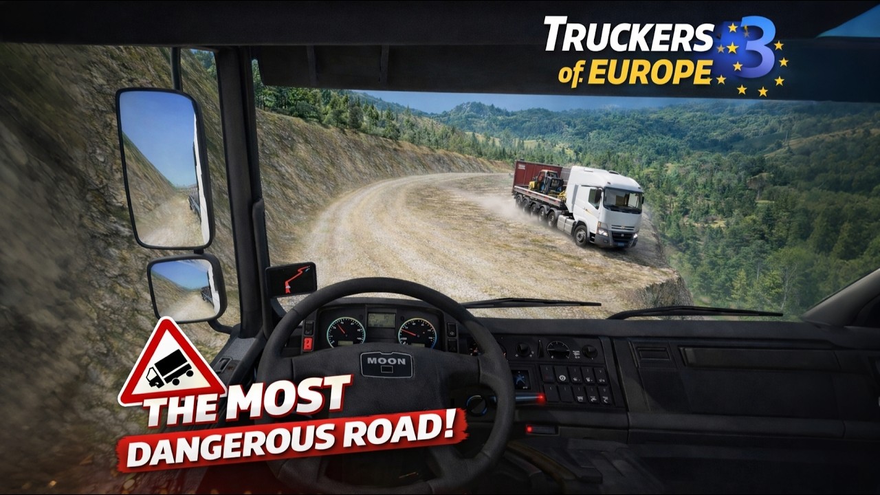 “I CRASHED on the Most Dangerous Road in Truckers of Europe 3! 😭🚛”