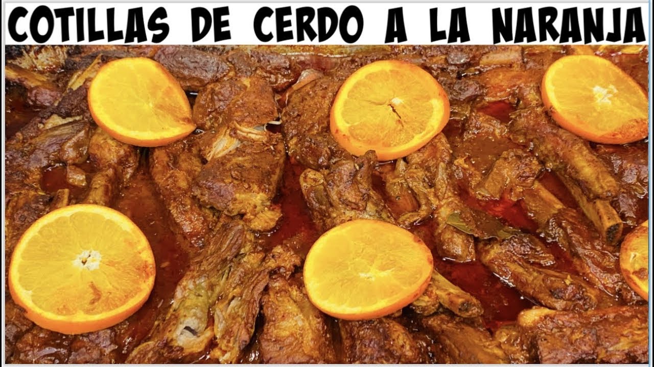 COSTILLITAS DE PUERCO A LA NARANJA HORNEADAS