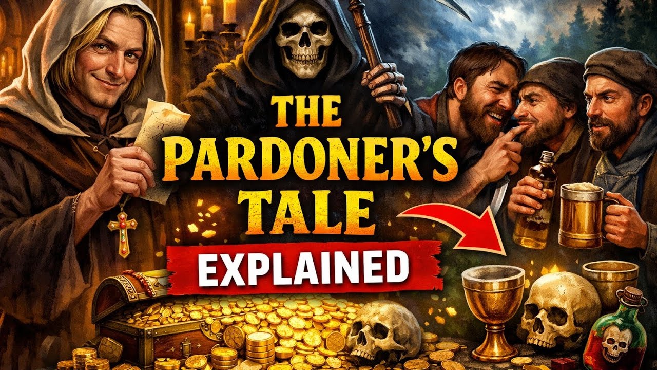 The Pardoner&rsquo;s Tale Explained Simply | Canterbury Tales Summary & Moral | Geoffrey Chaucer