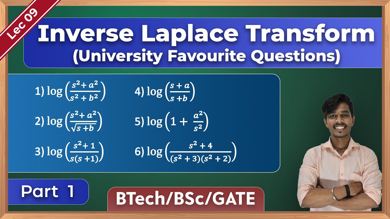 Inverse Laplace Transform Example based on Logarithmic Function | Engineering Mathematics  [Lec 09]