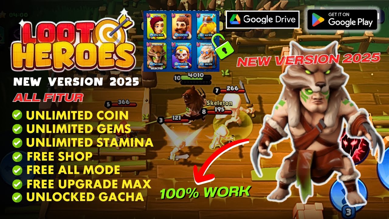 Loot Heroes Mod Apk New Version 2025 🔥 Versi 1.3.7 Terbaru 2025 - Unlock All Resources
