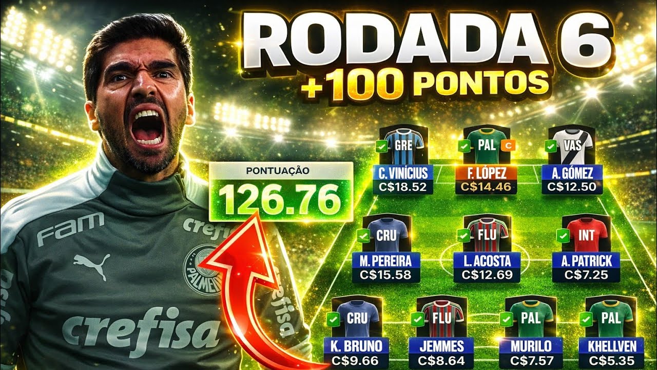 DICAS RODADA #6 CARTOLA FC 2026 | TIME PARA MITAR E PASSAR DE 100 PONTOS