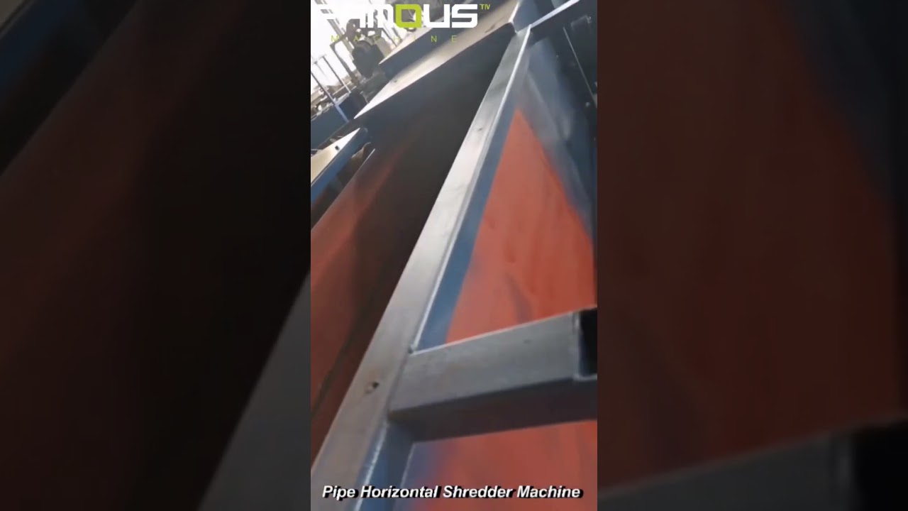 Long pipe shredder machine #shreddermachine #shredder #pipe #crushermachine #crushermanufacturer