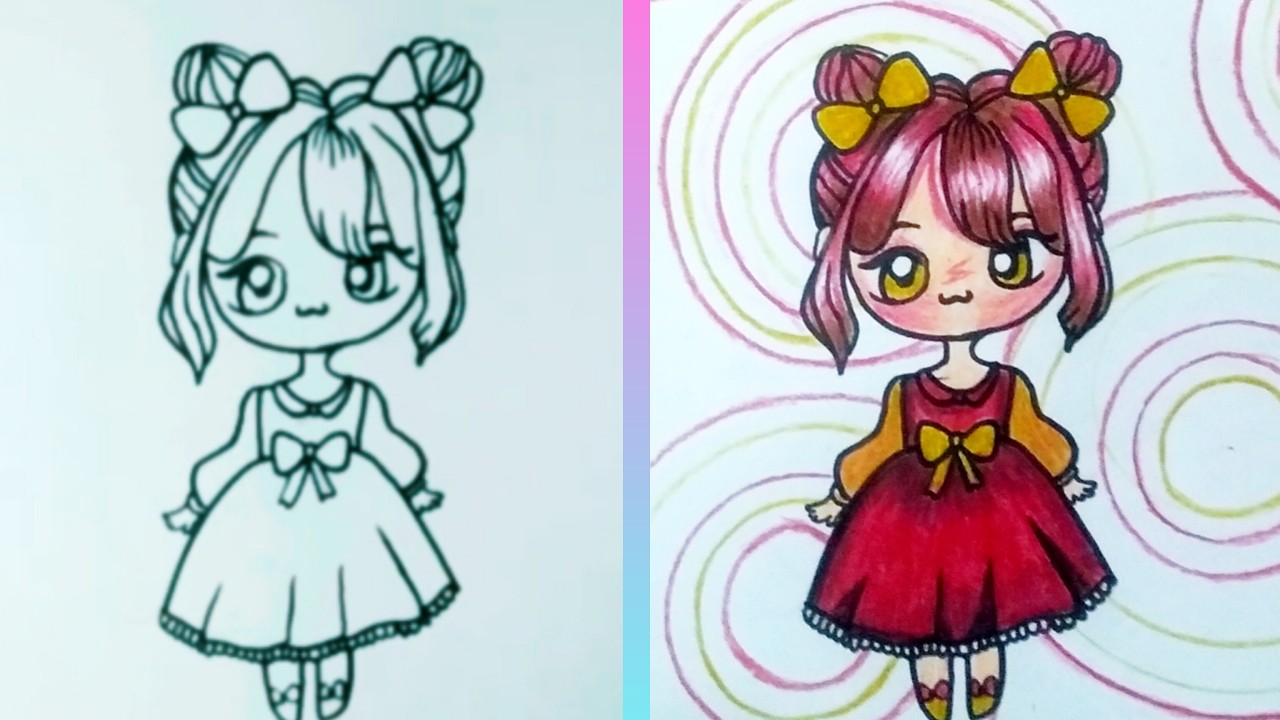 Cute Doll Drawing Step by Step | Easy Coloring Tutorial ︳Variety of Art