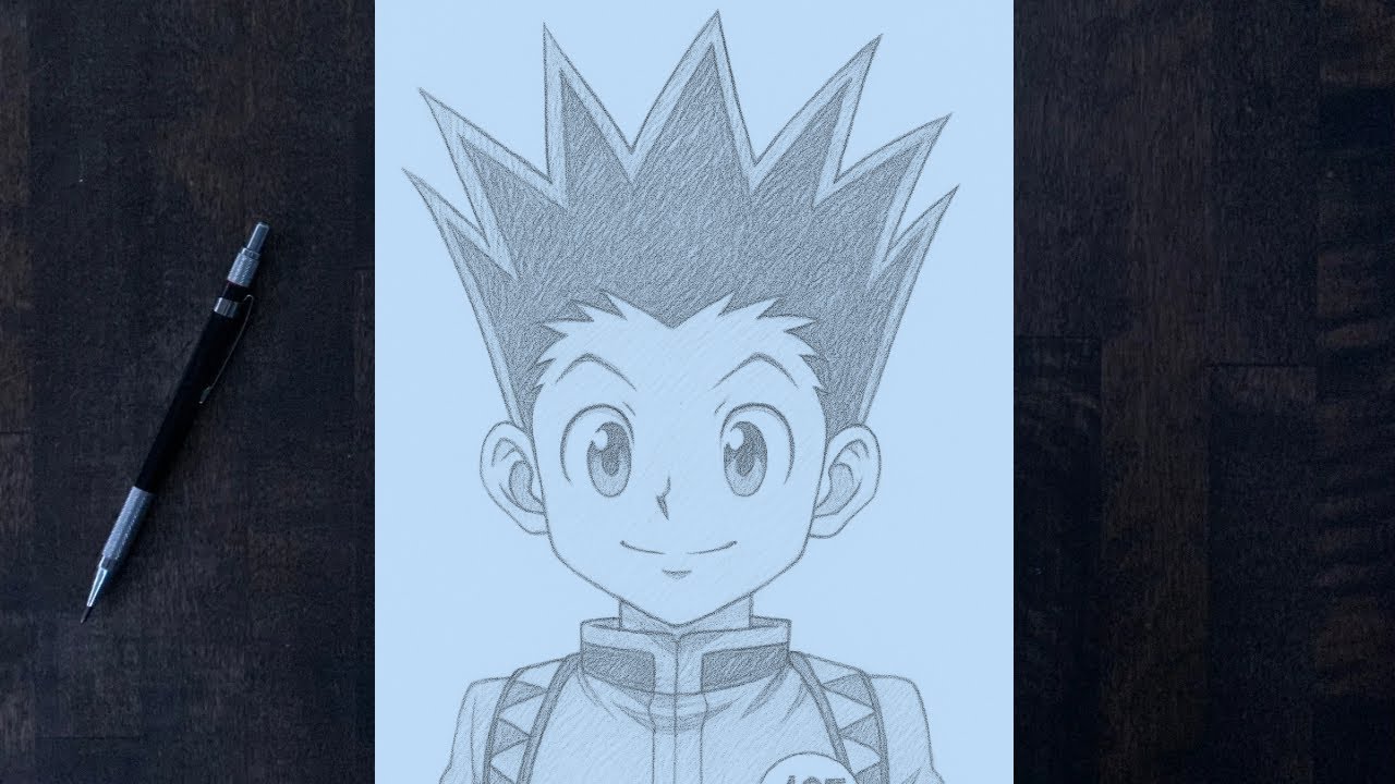 How to Draw Gon Freecss Step by Step | Easy Hunter x Hunter Drawing Tutorial