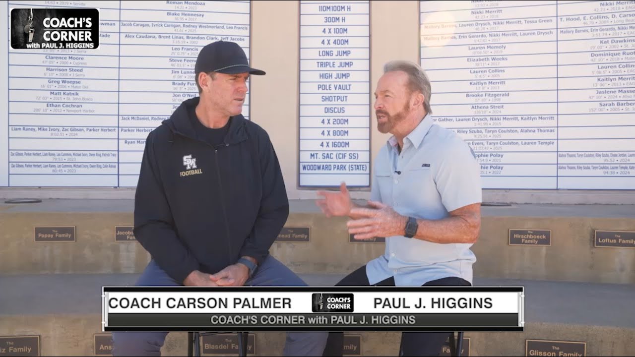 Coach's Corner - SMCHS Football Coach Carson Palmer
