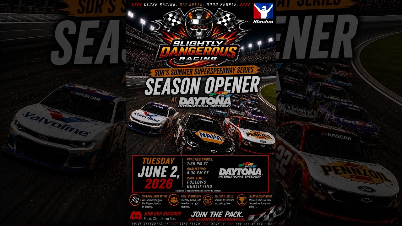SDR's Summer SS League at Daytona. Broadcasted