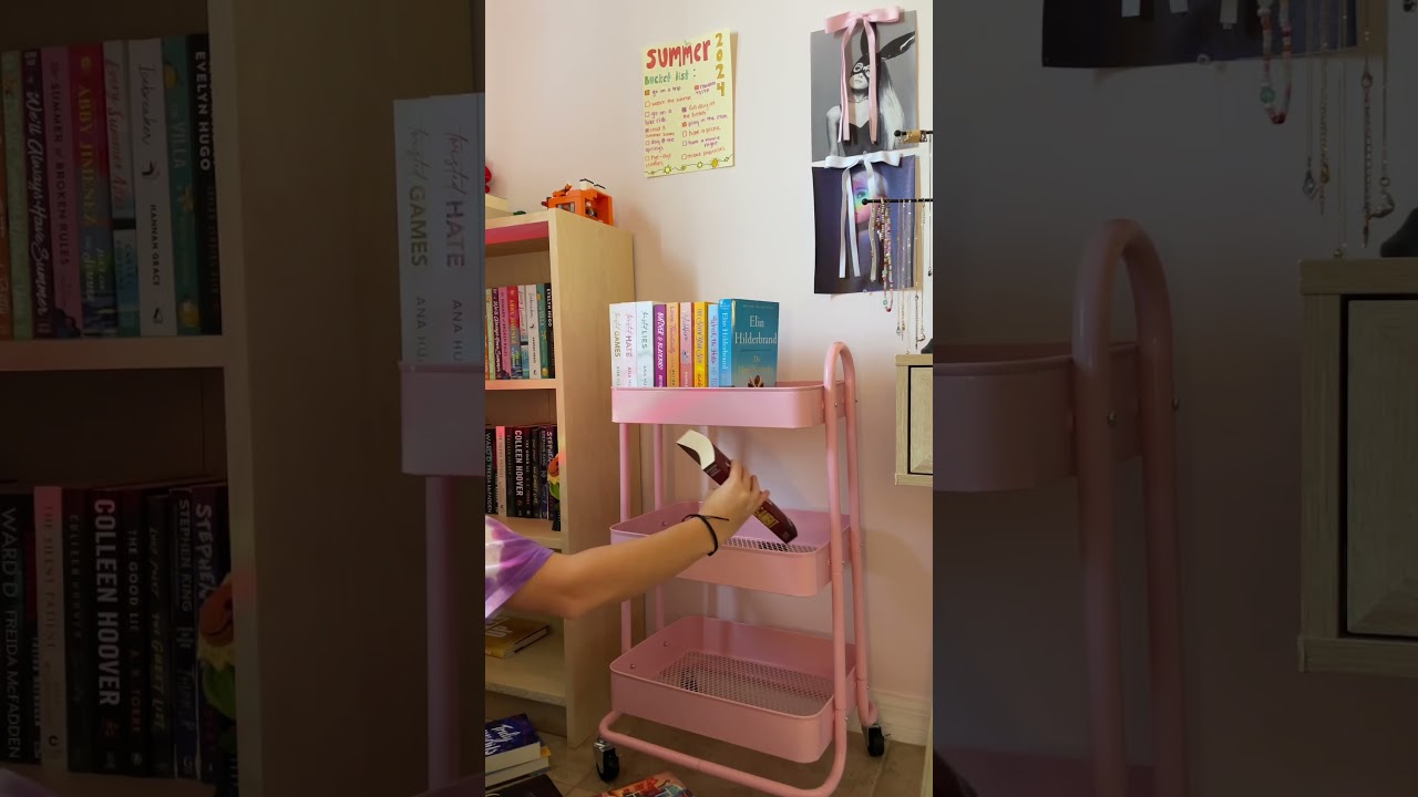 setting up my book TBR cart 📖🤍 reading vlog, read with me, tbr, book haul, booktok