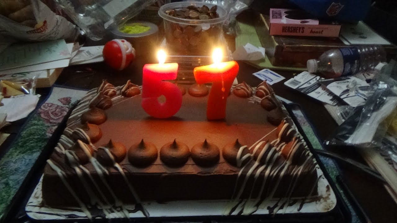 Having Cake And Ice Cream On My 57th Birthday