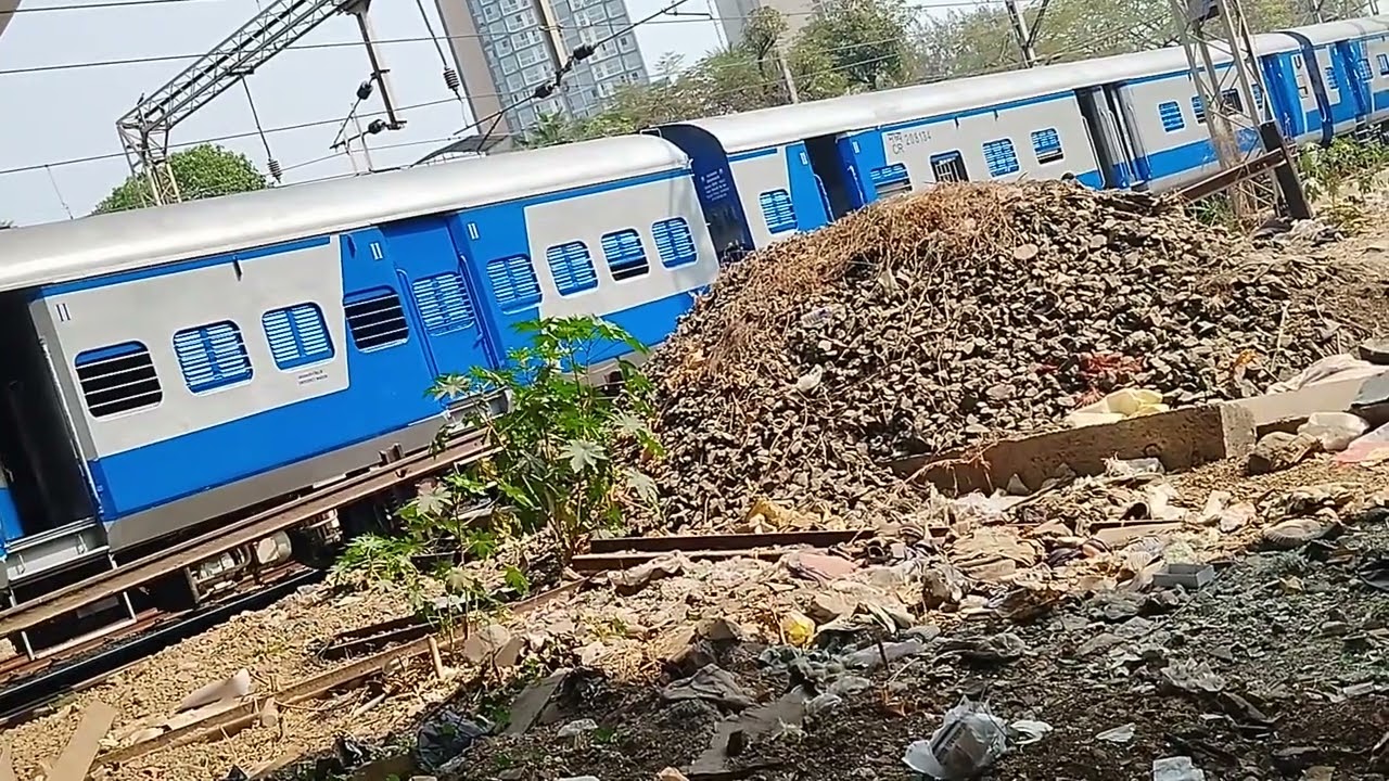 rare scene! retrofitted emu shunting memu at sanpada carshed 