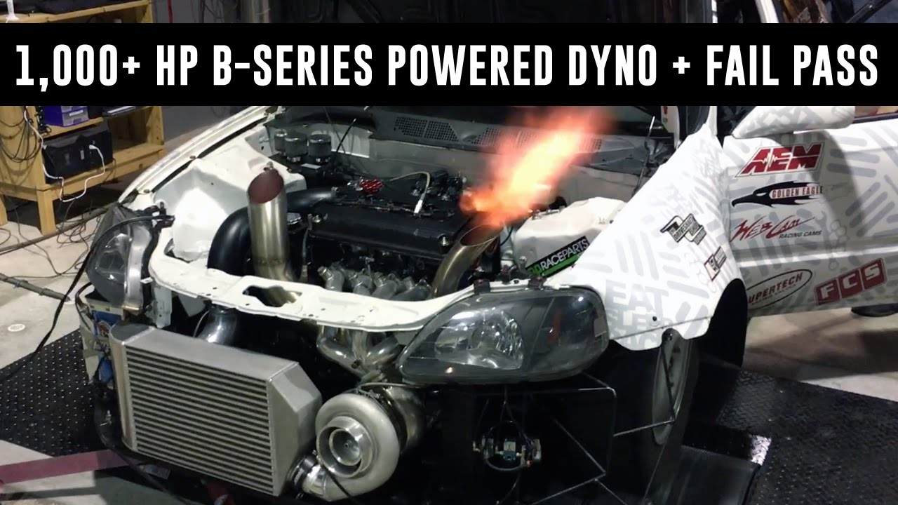 1,000+ HP B-Series Powered Civic on the dyno