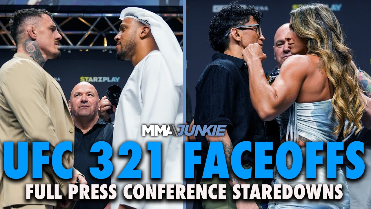 UFC 321 full press conference faceoffs: Tom Aspinall vs. Ciryl Gane and more