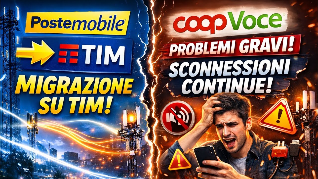 PosteMobile, inizio migrazione su Tim. CoopVoce  problemi  disconnessioni continue