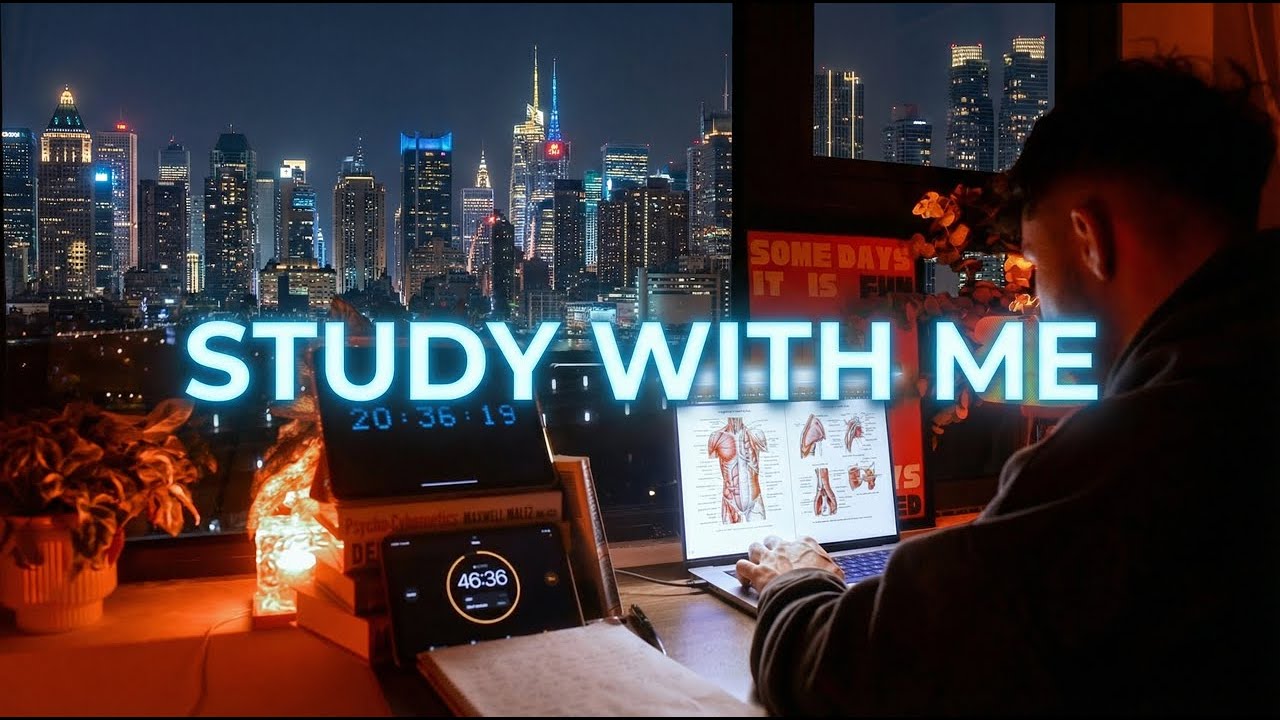 1-Hour Study With Me - Pomodoro, Medical Student, Hyperfocus