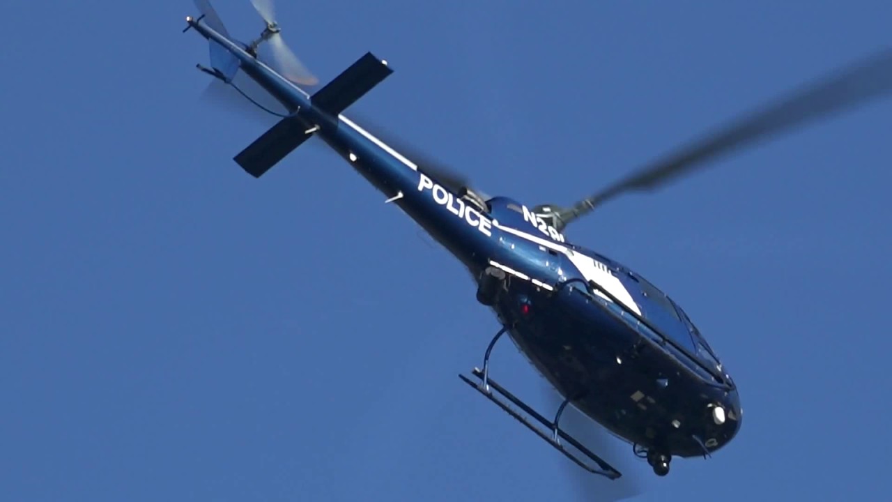 Police Helicopter searching for suspects