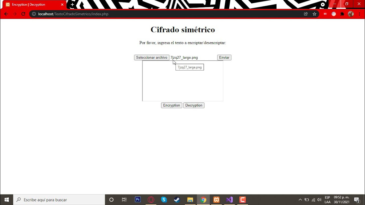 Ejercicio cifrado simétrico