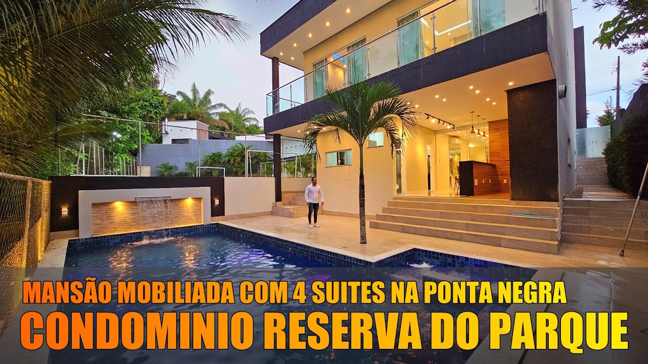 Reserva do Parque, Mansão mobiliada 4 suítes, Salão de Jogos, Campo de Futebol, Piscina de 45,00m²