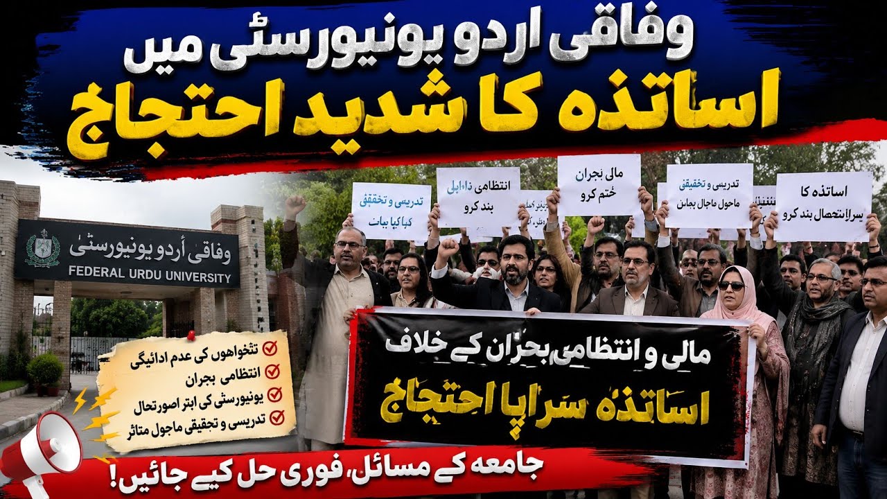  Federal Urdu University Teachers Protest | Salary Crisis & Administrative Chaos | Karachi News