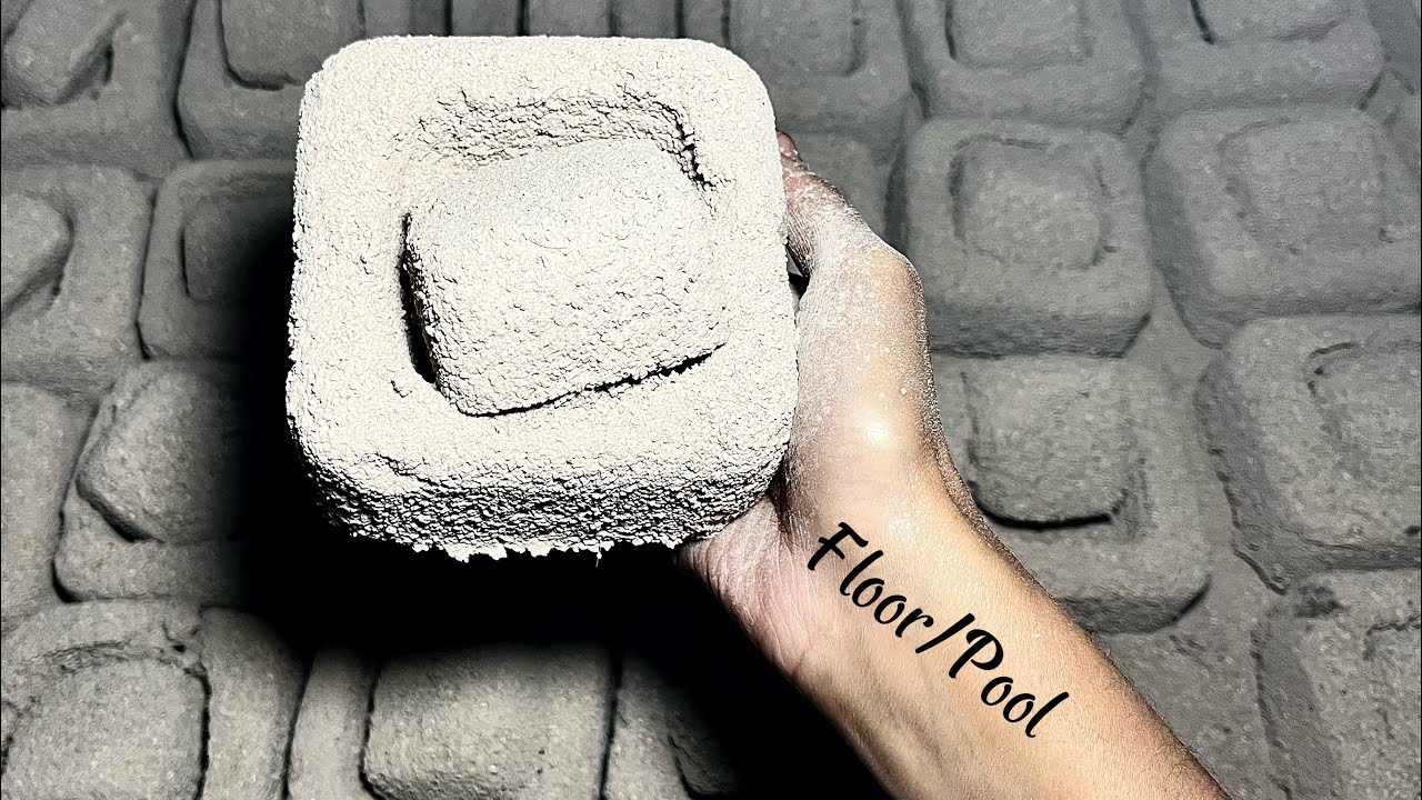 ASMR | New |Nightshoot | White Grainy cement Pots Dry Floor and Pool crumbling 