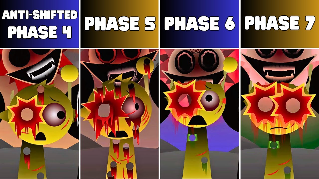 Incredibox Sprunki Anti-Shifted – Phase 4 VS Phase 5 VS Phase 6 VS Phase 7: Who Wins?