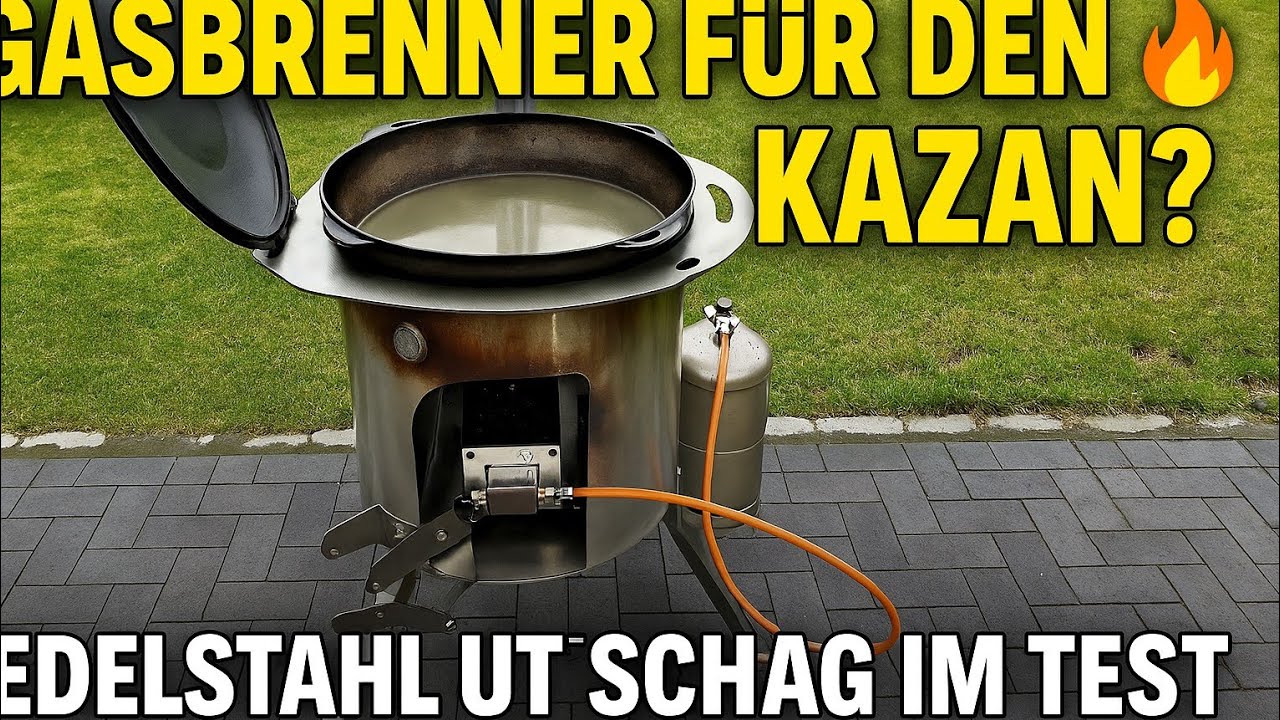 Utschag Feuerofen aus Edelstahl mit Gasbrenner Test – Ideal für Kazan & Outdoor-Kochen 🔥