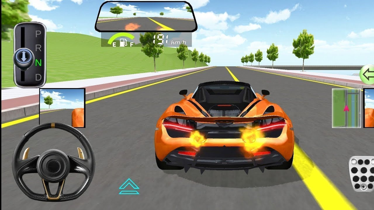 New Orange Ferrari For Parking - 3d Driving Class android game || Car Game #gameplay #cargam
