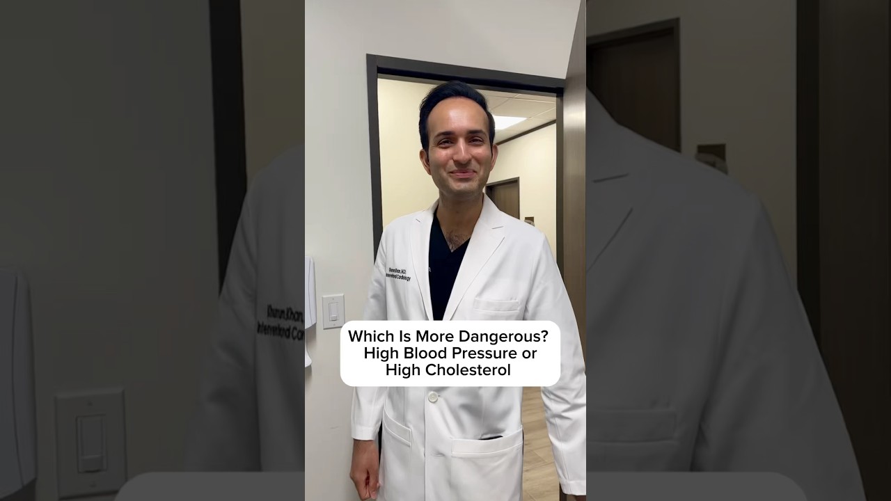 Which one is more dangerous: high cholesterol or high blood pressure?