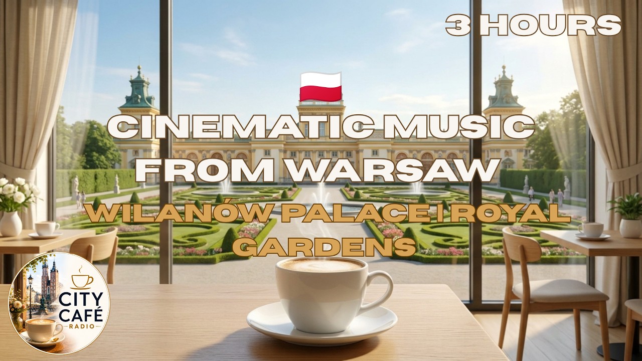 ☕ Warsaw Caf&eacute; at Wilan&oacute;w Palace | Royal Gardens | Relaxing Cinematic Music | City Caf&eacute; Radio