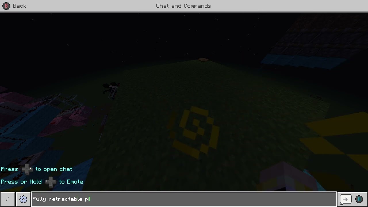 Fully retractable pizza flat ground trap I made in Minecraft bedrock