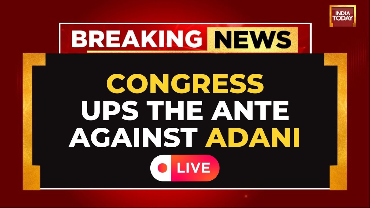 LIVE: Congress Leads Opposition Protest Against Adani Group at Parliament Complex | India Today LIVE