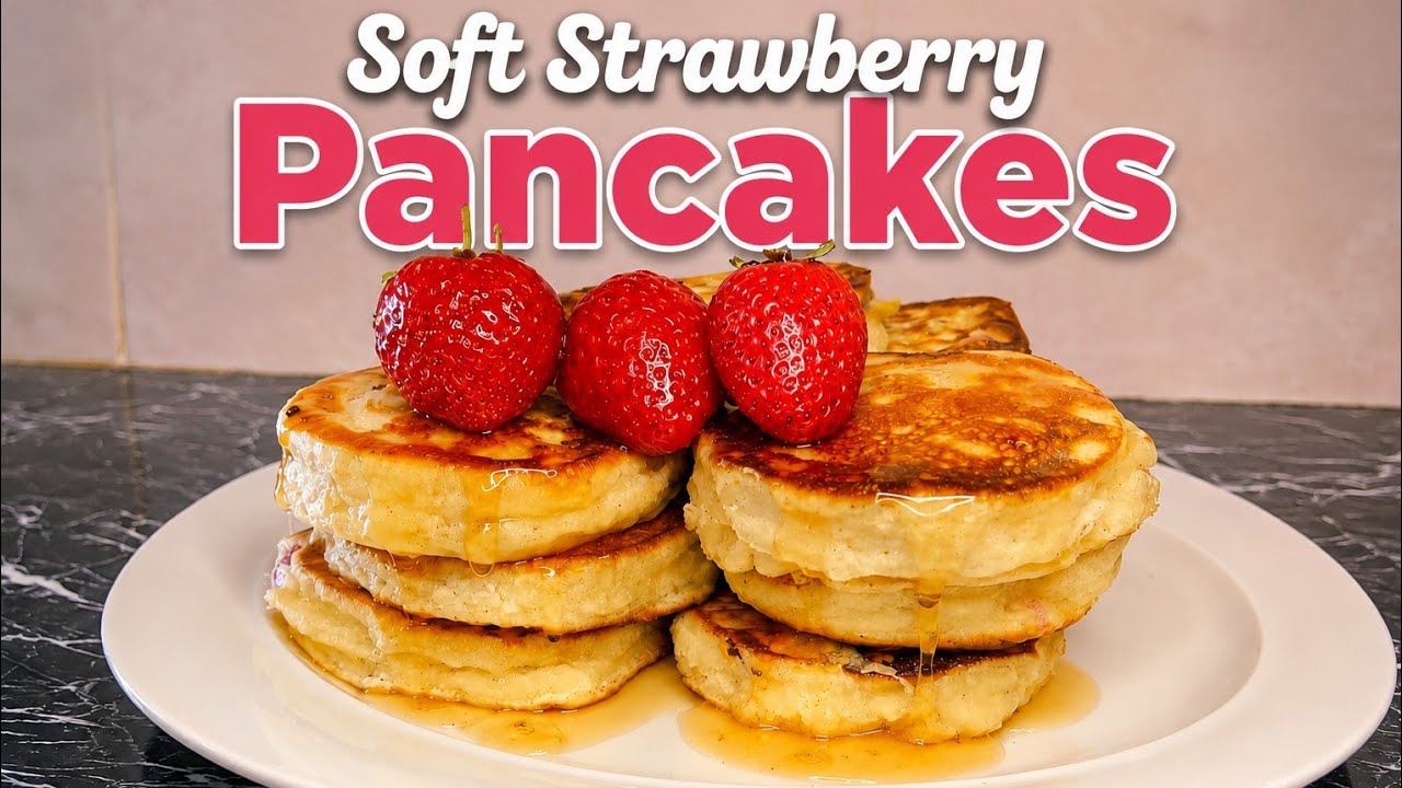 Quick & Easy Strawberry Pancakes | Easy Breakfast Recipe 