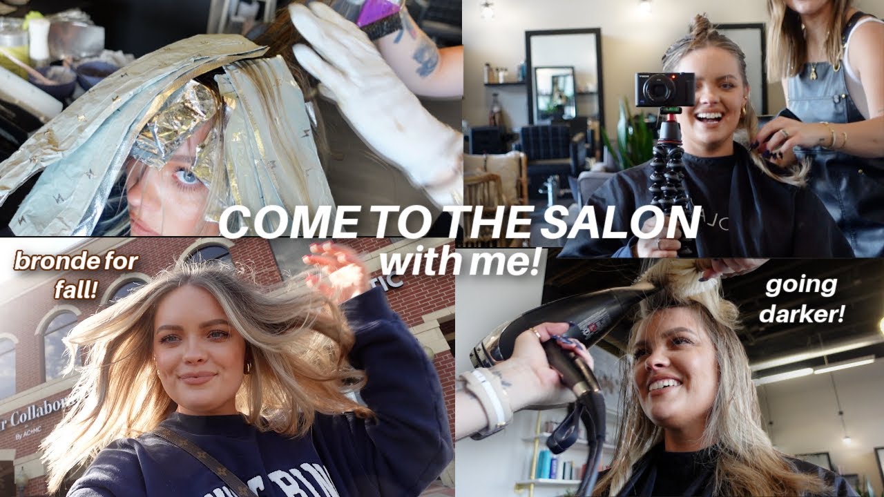 GOING DARKER BRONDE FOR FALL & 90s LAYERED HAIRCUT! COME TO THE SALON WITH ME VLOG