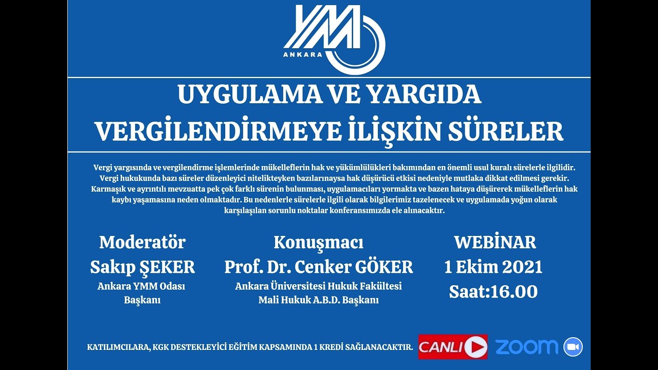 Uygulama ve Yargıda Vergilendirmeye İlişkin Süreler
