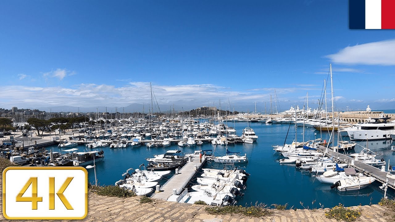 Antibes port, France (French Riviera/Côte d'Azur) | Spring 2021【4K】