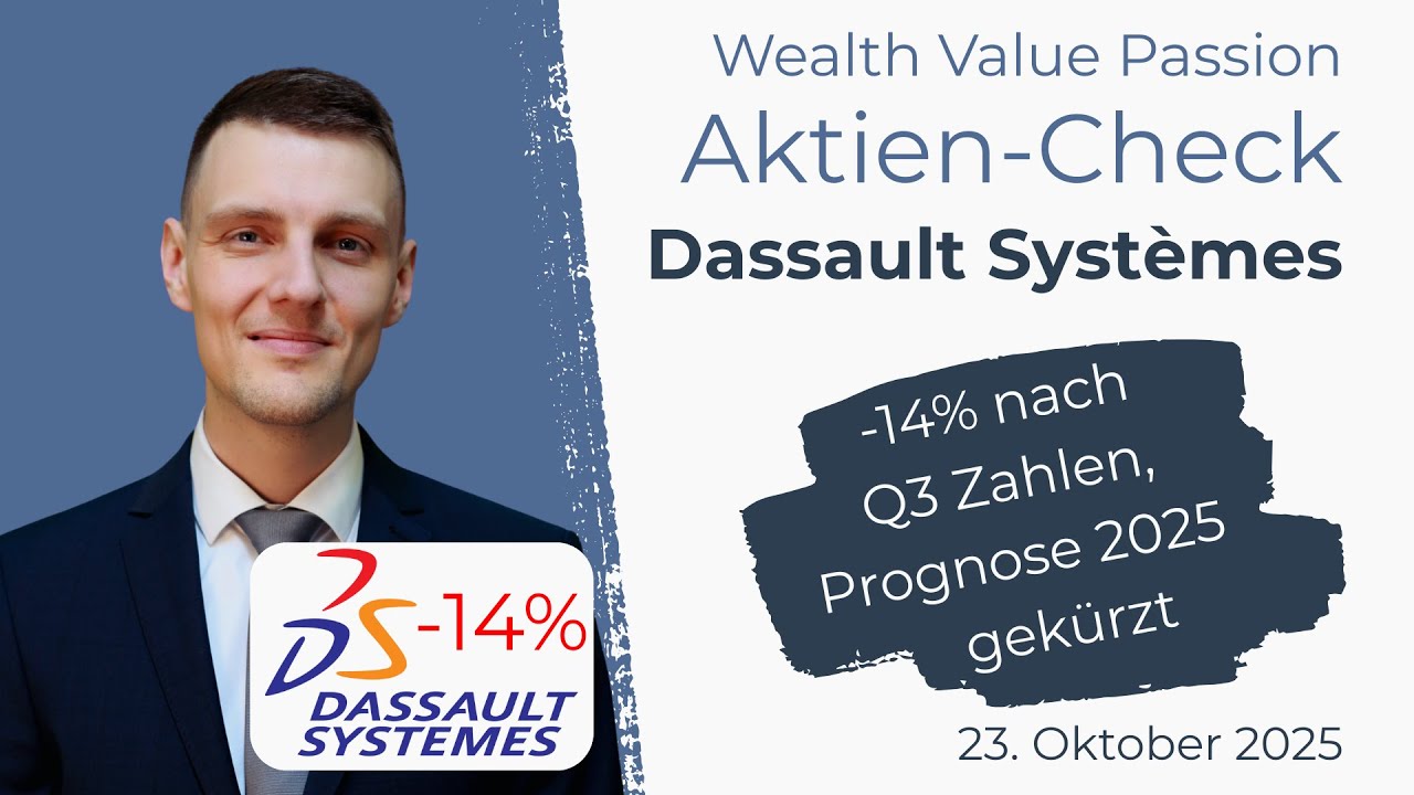 Dassault Systemes Aktie verliert zweistellig. Oktober 2025. Jahresprognose gek&uuml;rzt