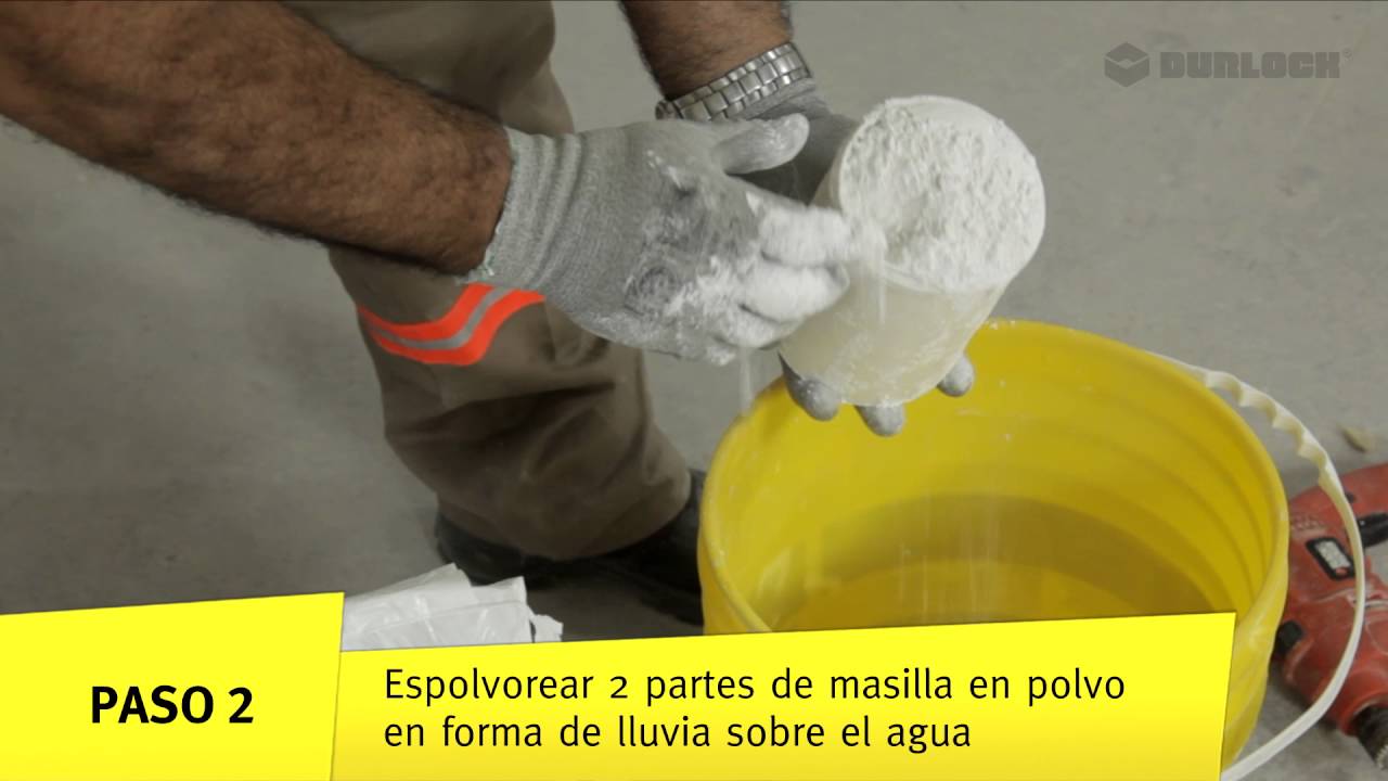Preparaci&oacute;n de Masilla Secado R&aacute;pido Durlock. Construcci&oacute;n en Seco