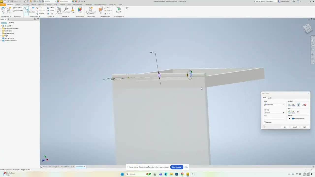 Assemble Components (Inventor)