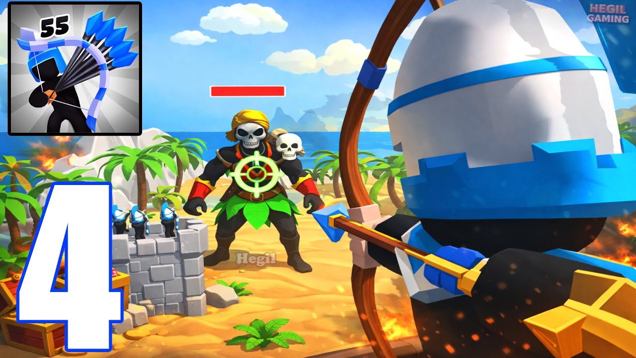 Merge Archers Bow and Arrow – Gameplay Walkthrough Part 4 | Pirate Skeleton Boss Fight