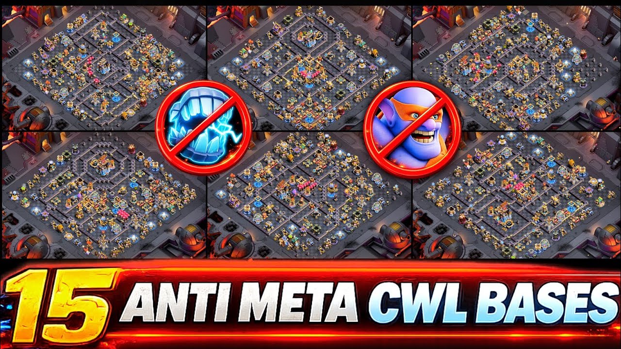 TOP 15 TH18 Anti Meta CWL Bases 2026 🛡️ | Th18 Legend Base | Th18 War Base | Anti Super Bowler | COC