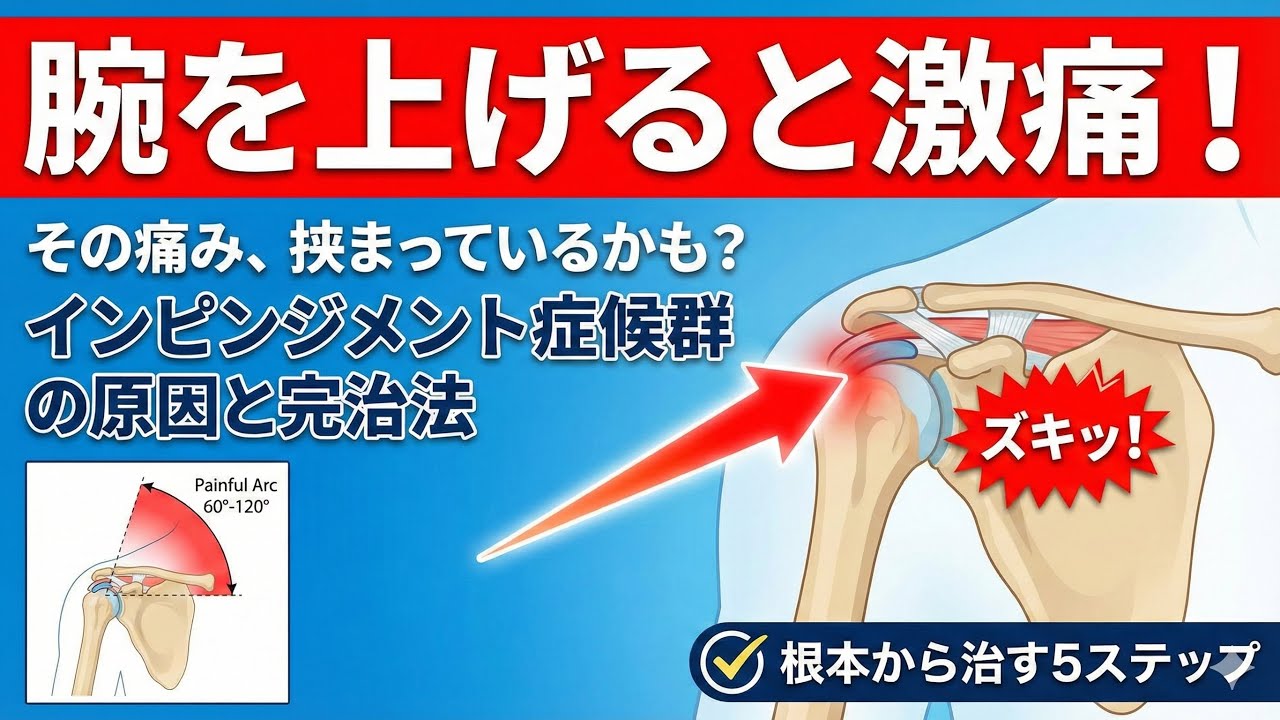 腕を上げるとズキッ！その鋭い肩の痛み「インピンジメント症候群」の原因と完治への道