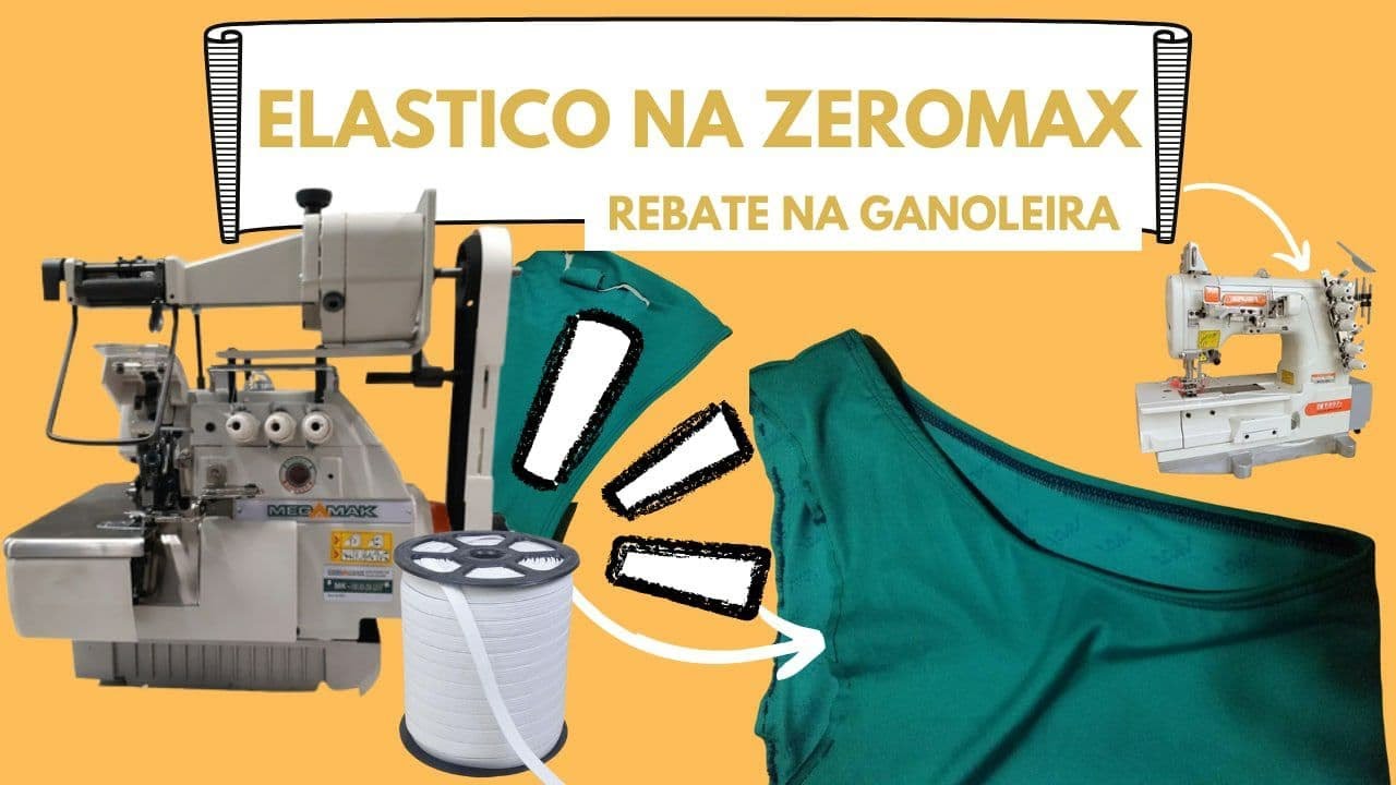 Como colocar elástico na overlock com ZeroMax + Como rebater na galoneira.