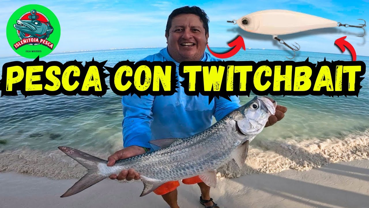 Tutorial twitch bait y pesca de sabalo y barracudas, isla mujeres