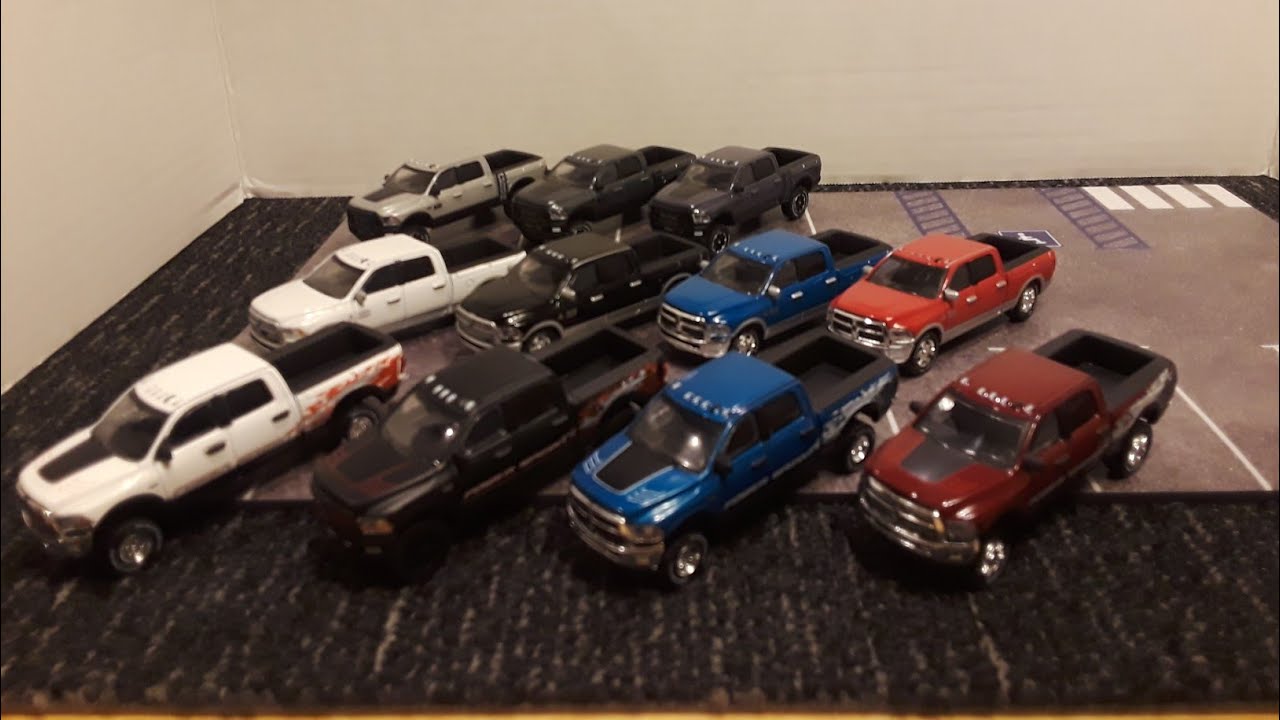 A whole bunch of Greenlight Dodge Power Wagons